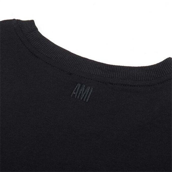 Ami Alexandre Mattiussi France Patch Logo Black Tee Shirt - Picture 6 of 10